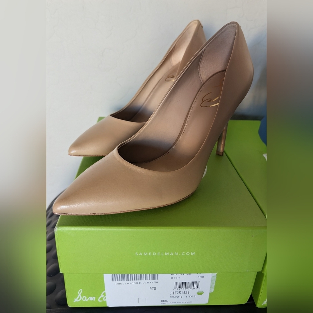 Sam Edelman Tan Pointed Toe Heels